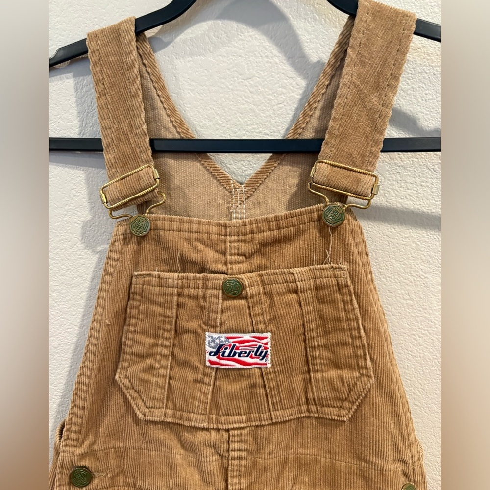 Vintage 1970’s/80’s Liberty Brown Corduroy Kids Overalls Size 8 Made in USA - Picture 5 of 11